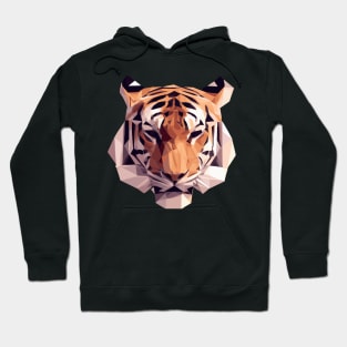 low poly tiger Hoodie